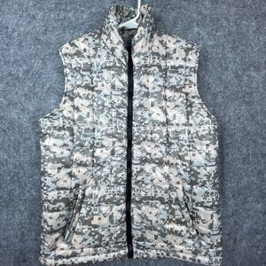 U.S. Life Puffer Vest Womens Large Digital Camo Pink Insulated Lightweight